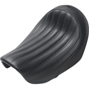 SADDLEMEN Knuckle Solo Seat - Ribbed - Black - Dyna 806-04-0023