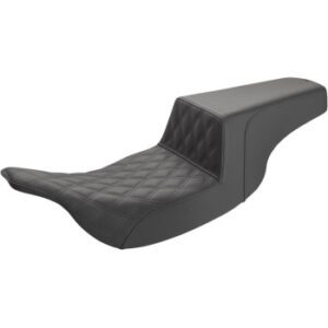 SADDLEMEN Step-Up Seat — Front Lattice Stitch - Black 897-07-172