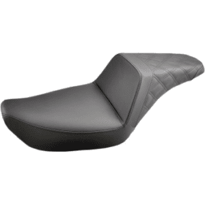 SADDLEMEN Step-Up Seat - Rear Lattice Stitched - Black - FXD 896-04-173