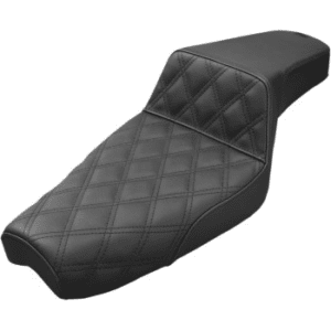 SADDLEMEN Step-Up Seat — Front Lattice Stitch - Black - XL 879-03-172