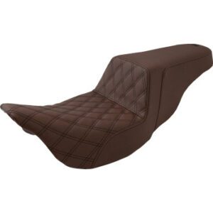 SADDLEMEN Step-Up Seat — Front Lattice Stitch - Brown - FL '08-'23 808-07B-172BR